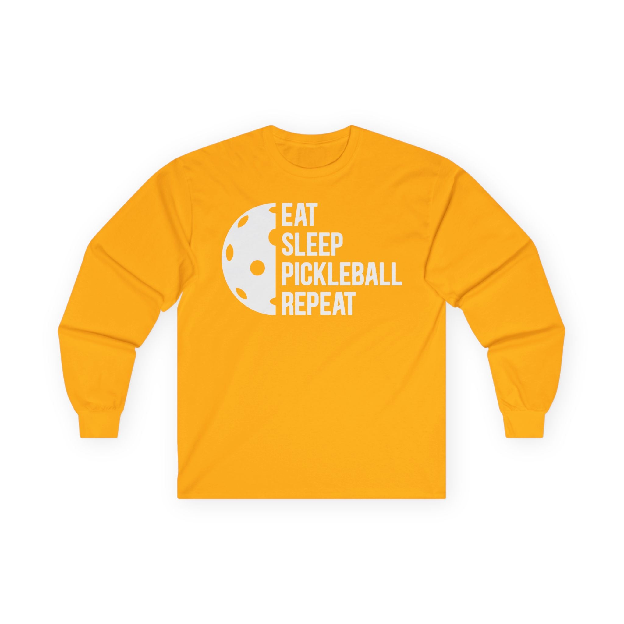 Eat Sleep Pickleball Repeat Cotton Long Sleeve Tee