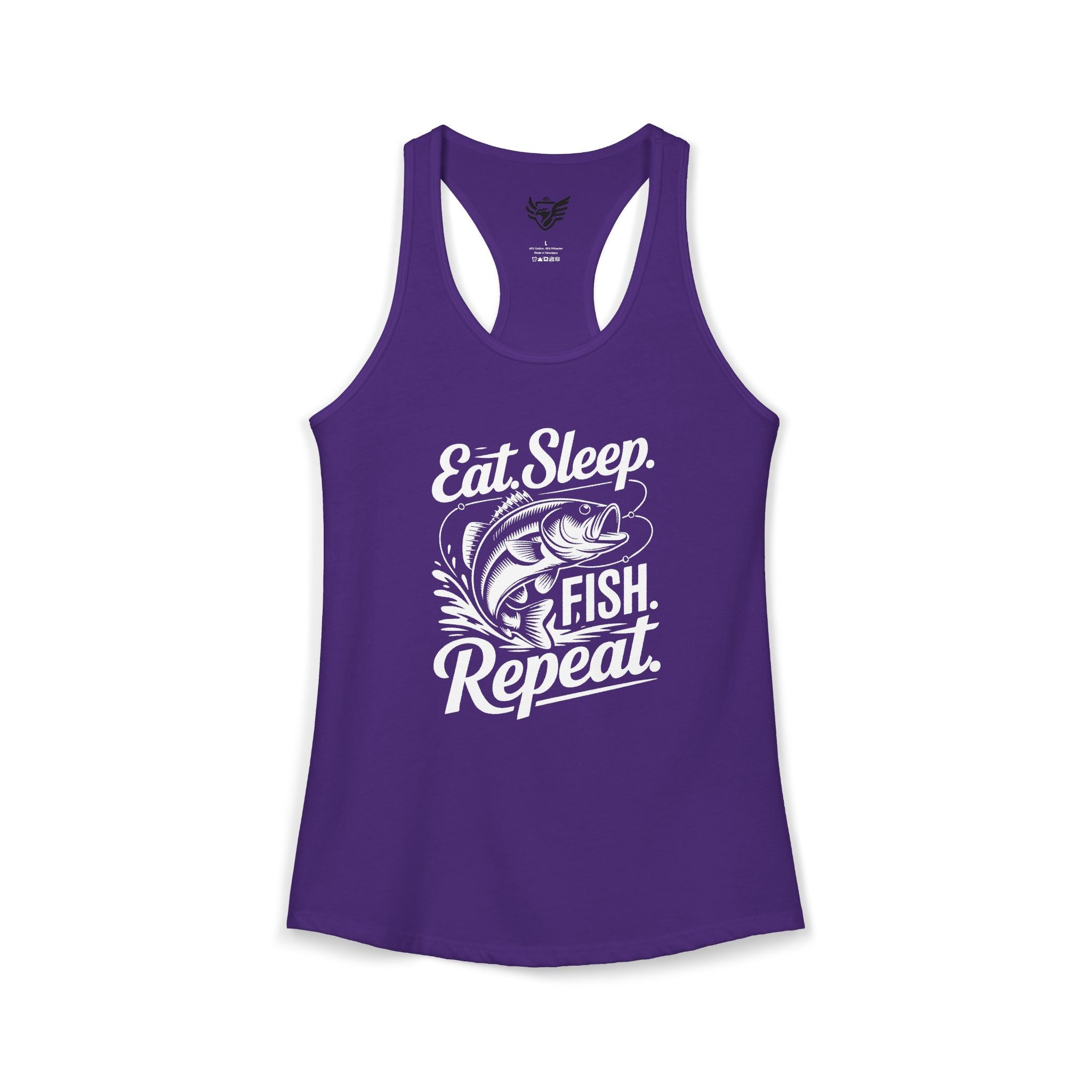 Eat Sleep Fish Repeat Ideal Racerback Tank