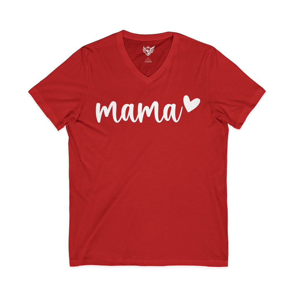 Mama Jersey Short Sleeve V-Neck Tee