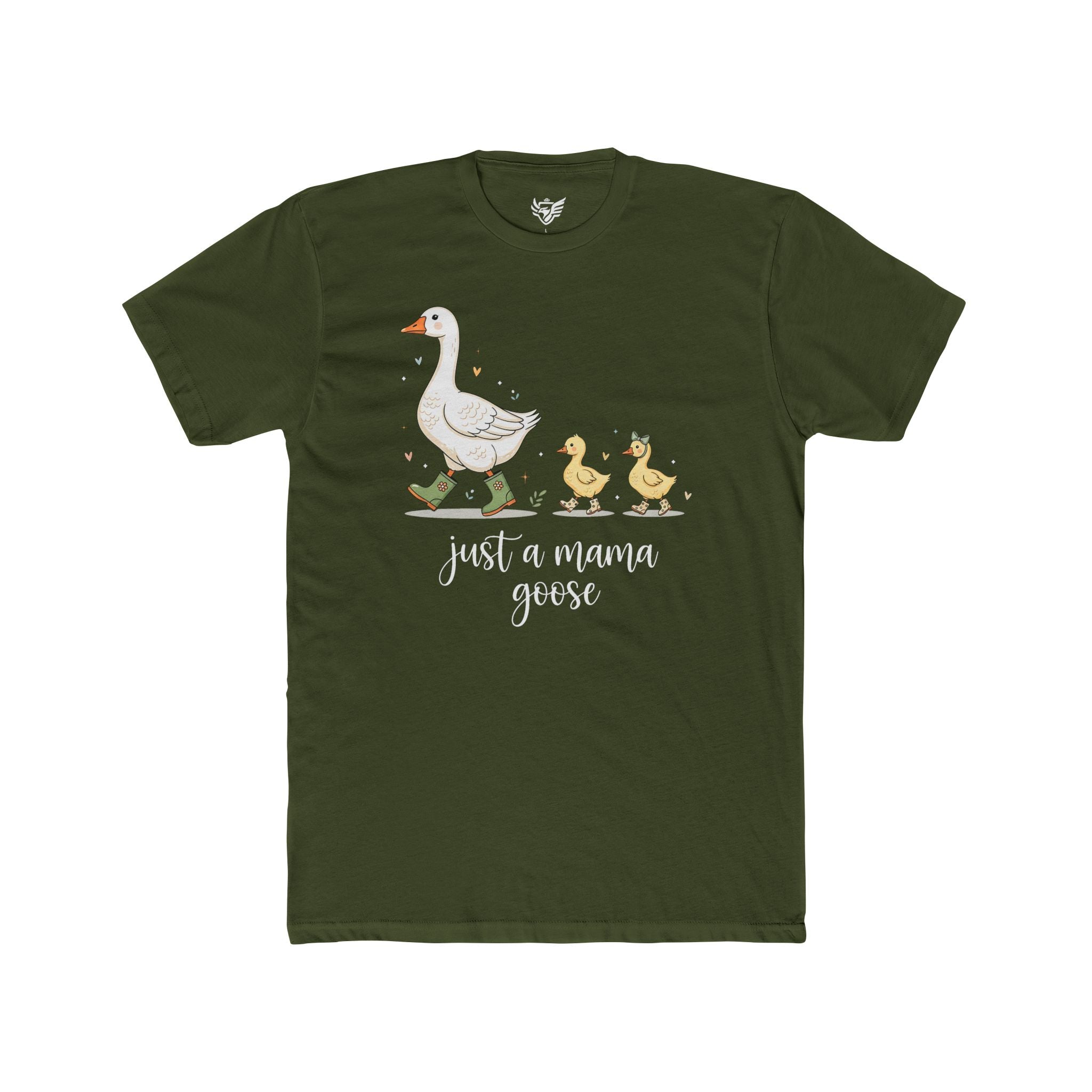 Just A Momma Goose Cotton Crew Tee