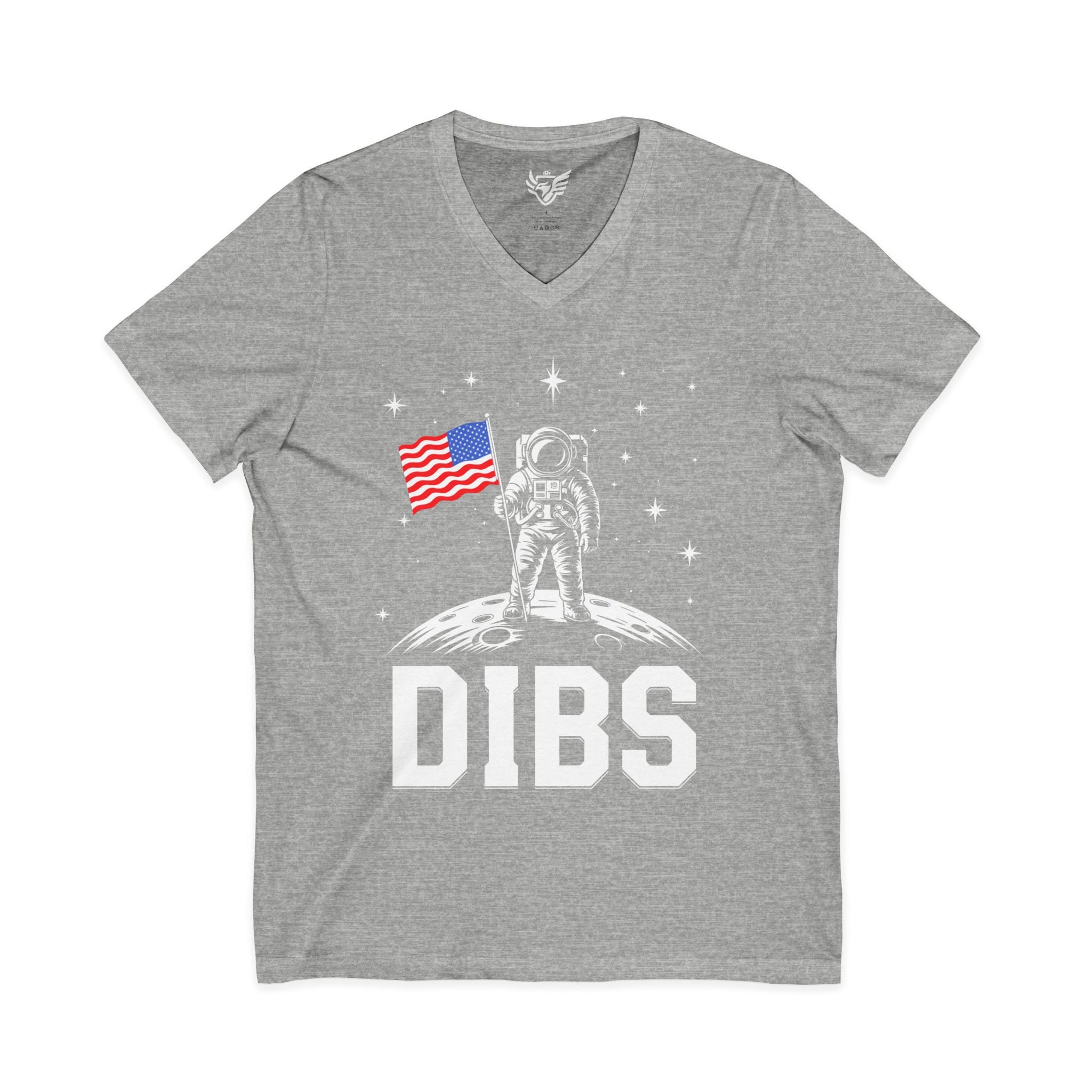 DIBS on the Moon Jersey Short Sleeve V-Neck Tee