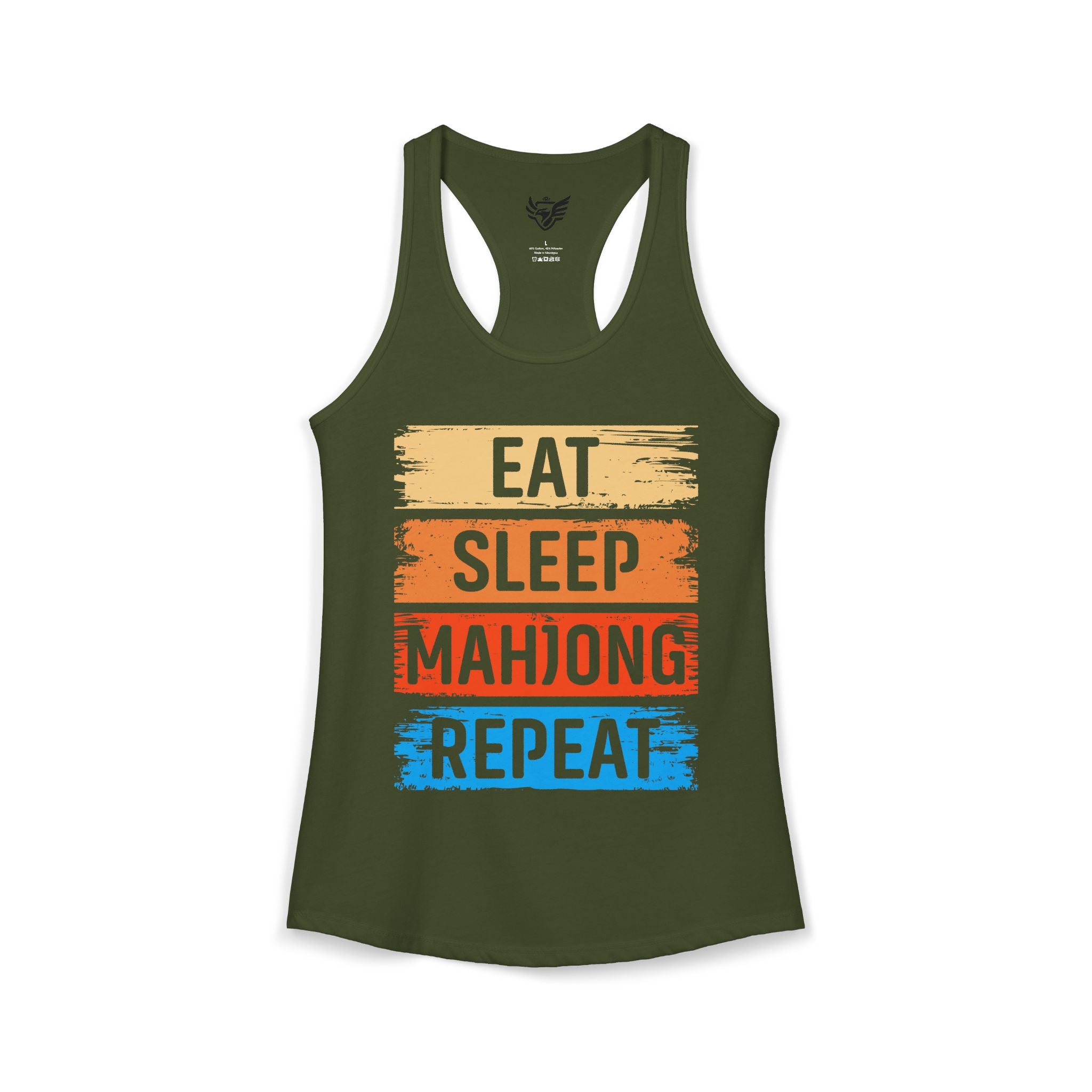 Eat Sleep Mahjong Repeat Ideal Racerback Tank