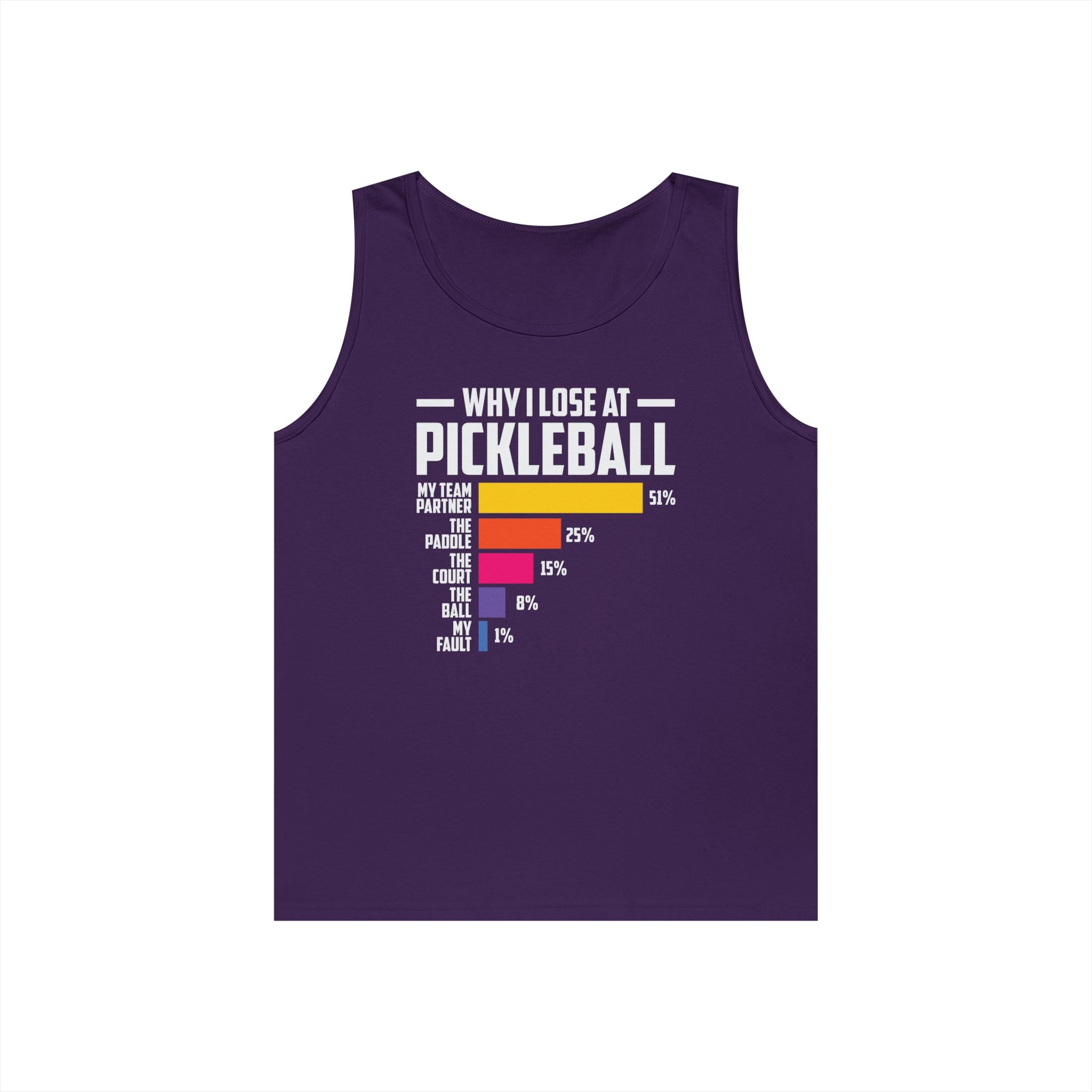 Why I Lose At Pickleball Heavy Cotton Tank Top