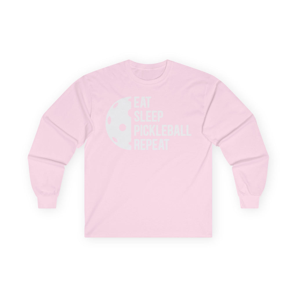Eat Sleep Pickleball Repeat Cotton Long Sleeve Tee