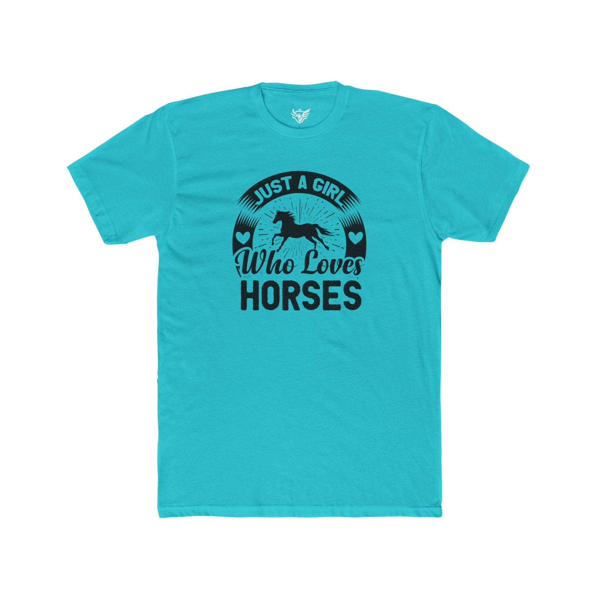 Just a Girl Who Loves Horses Cotton Crew Tee