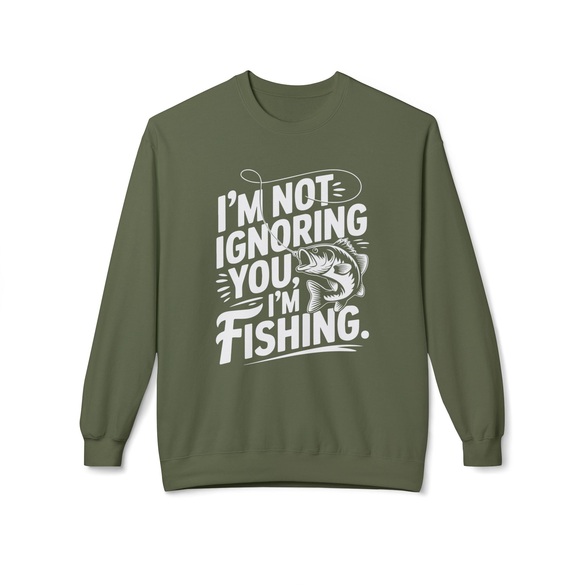 I'm Not Ignoring You Midweight Softstyle Fleece Crewneck Sweatshirt