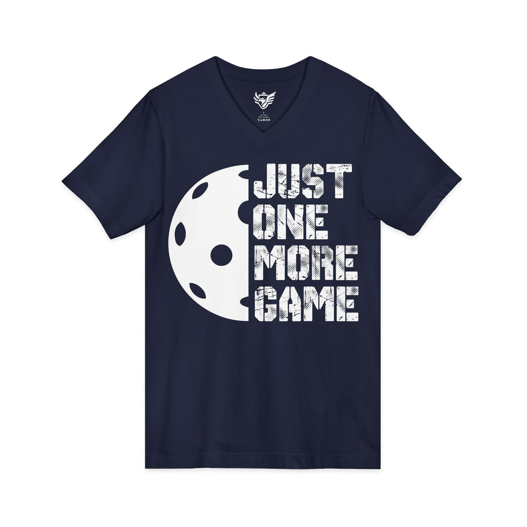 Just One More Game Jersey Short Sleeve V-Neck Tee