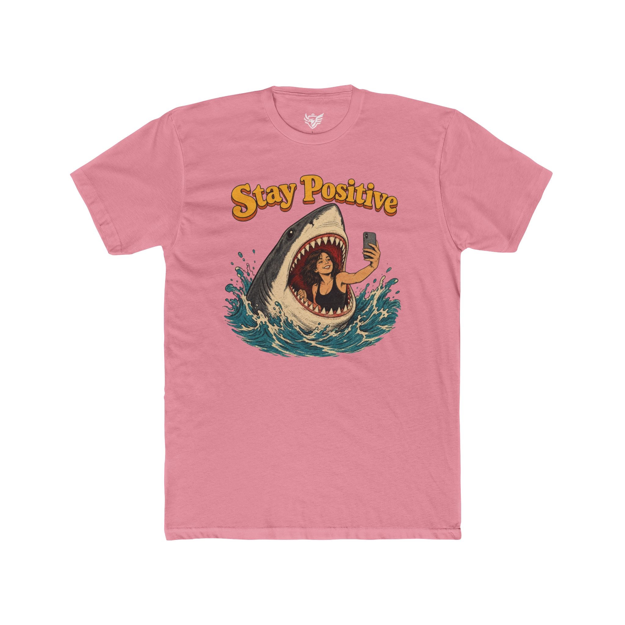 Stay Positive Cotton Crew Tee