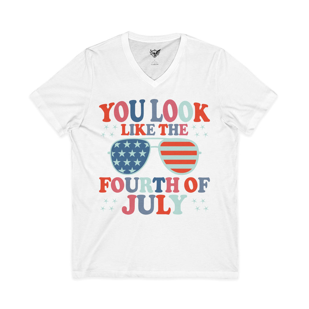 You Look Like Jersey Short Sleeve V-Neck Tee