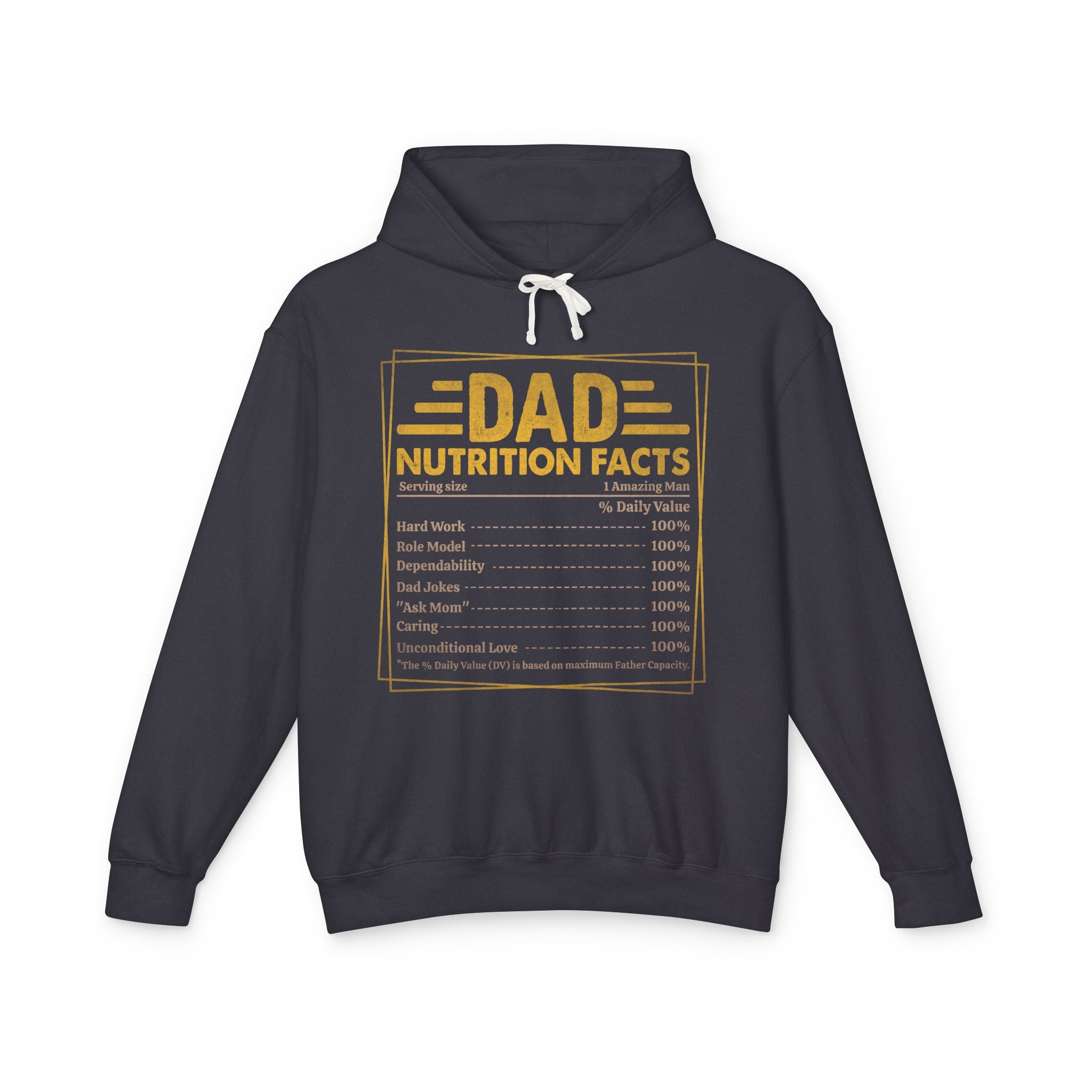Dad Nutrition Facts Lightweight Hooded Sweatshirt