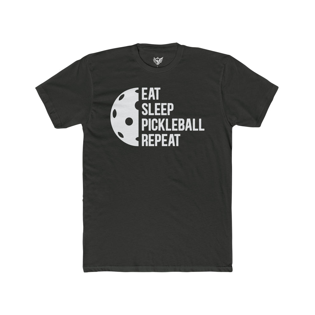 Eat Sleep Pickleball Repeat Cotton Crew Tee