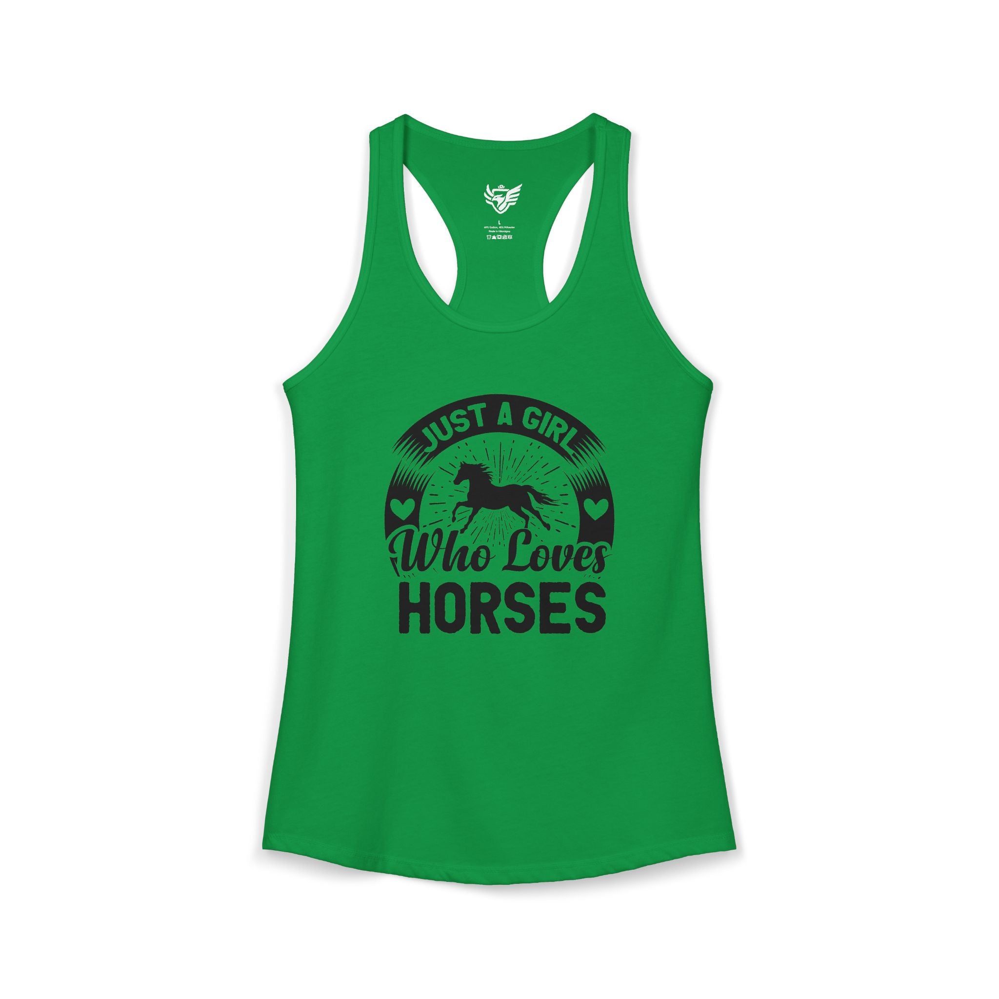 Just a Girl Who Loves Horses Ideal Racerback Tank