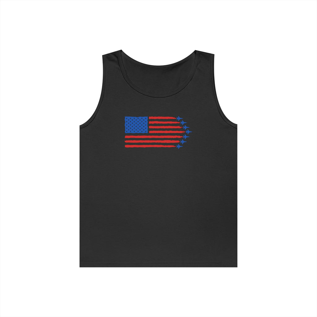 USA Jet Flag Heavy Cotton Tank Top