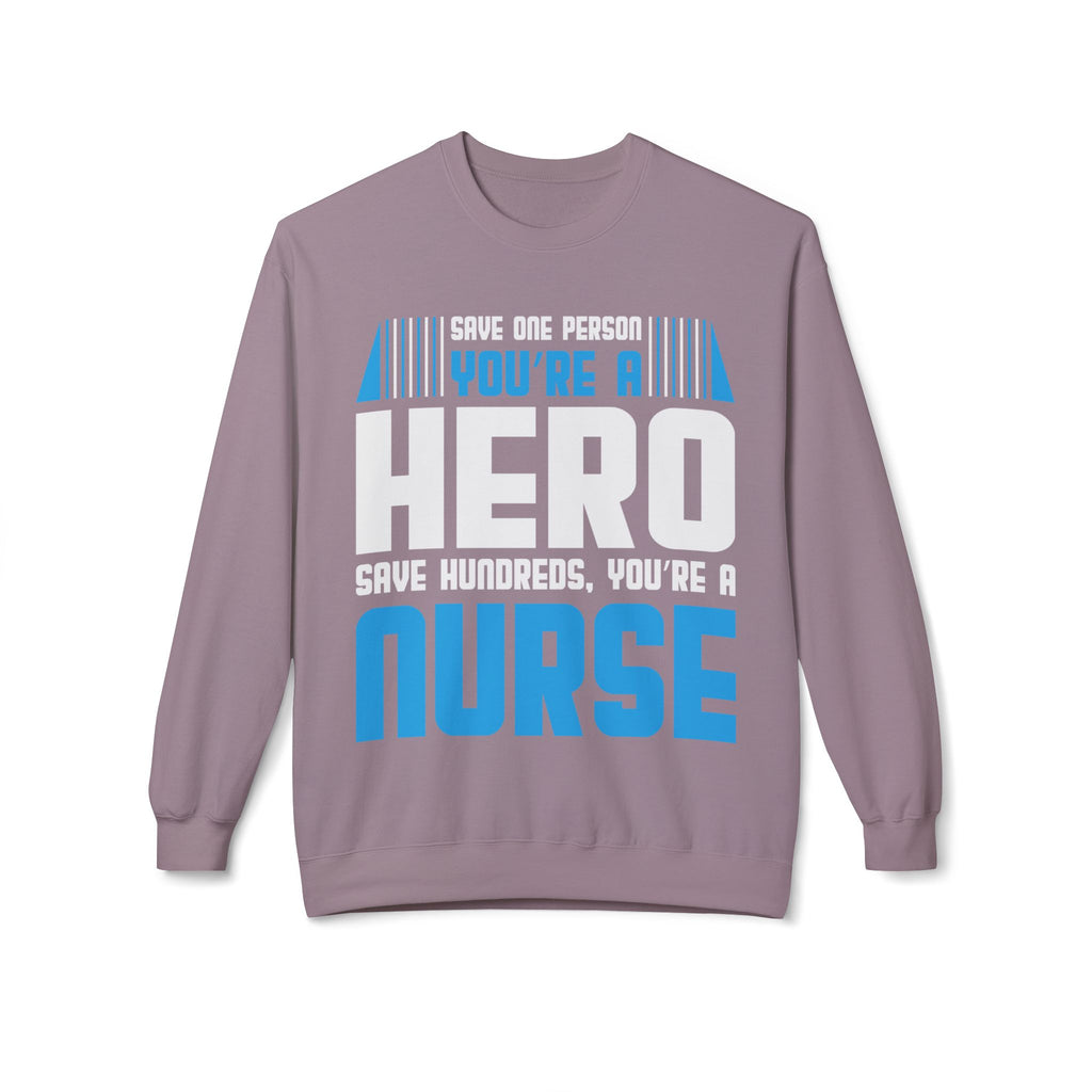 Nurses Are Heros Midweight Softstyle Fleece Crewneck Sweatshirt
