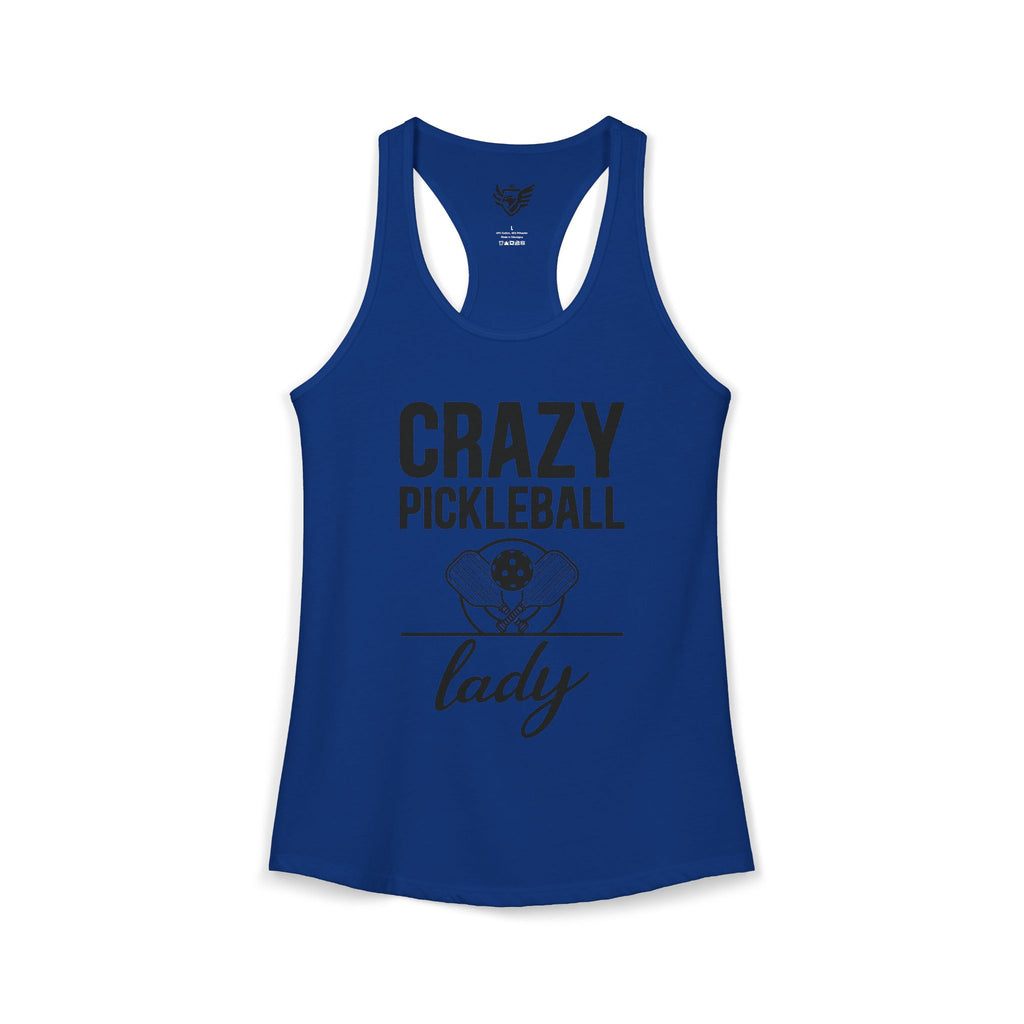 Crazy Pickleball Lady Ideal Racerback Tank
