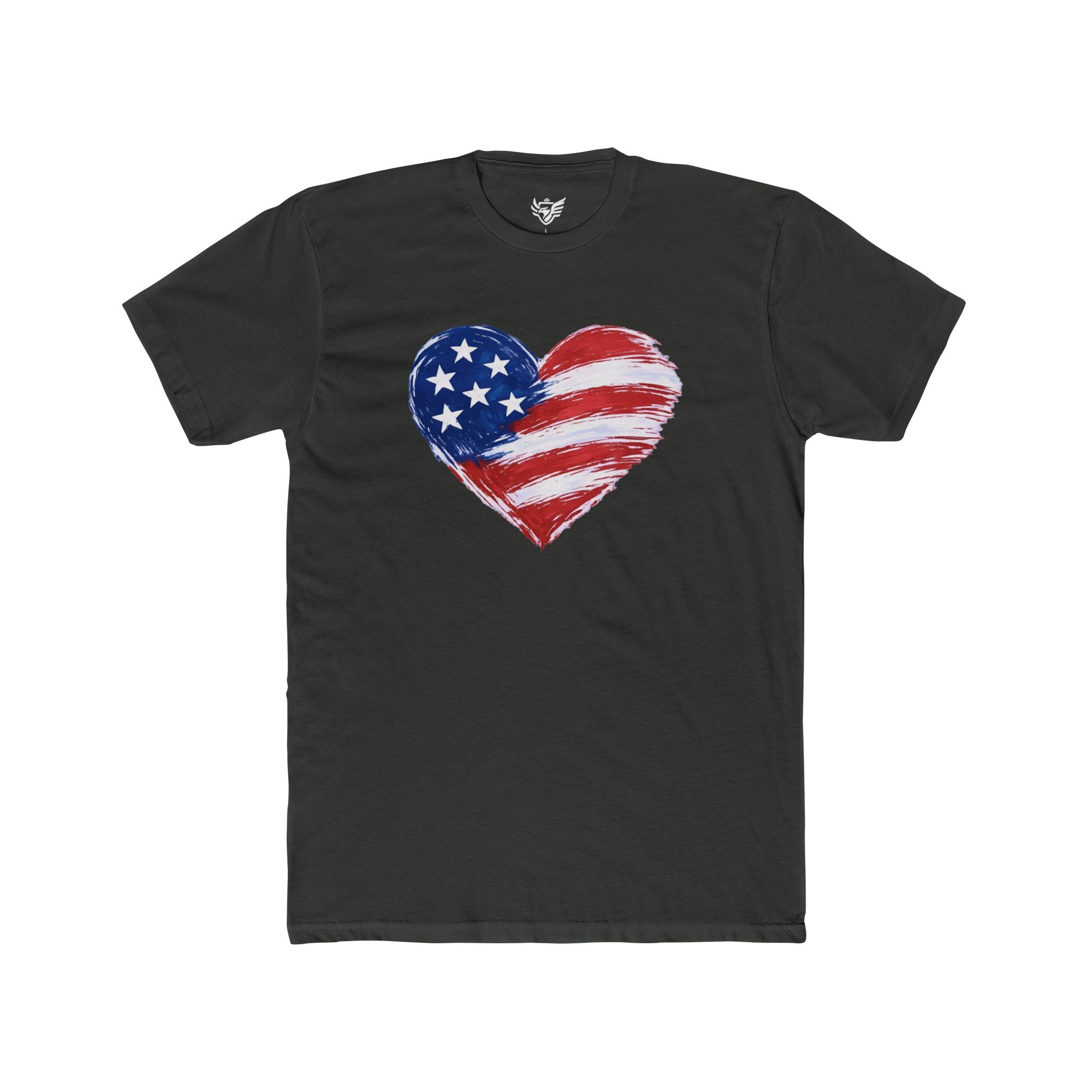 Heart Flag Cotton Crew Tee