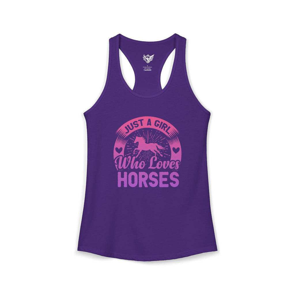 Just a Girl Who Loves Horses Ideal Racerback Tank