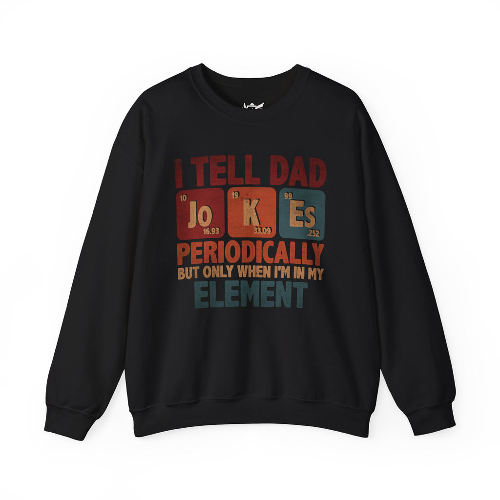Dad Jokes Periodically Heavy Blend™ Crewneck Sweatshirt
