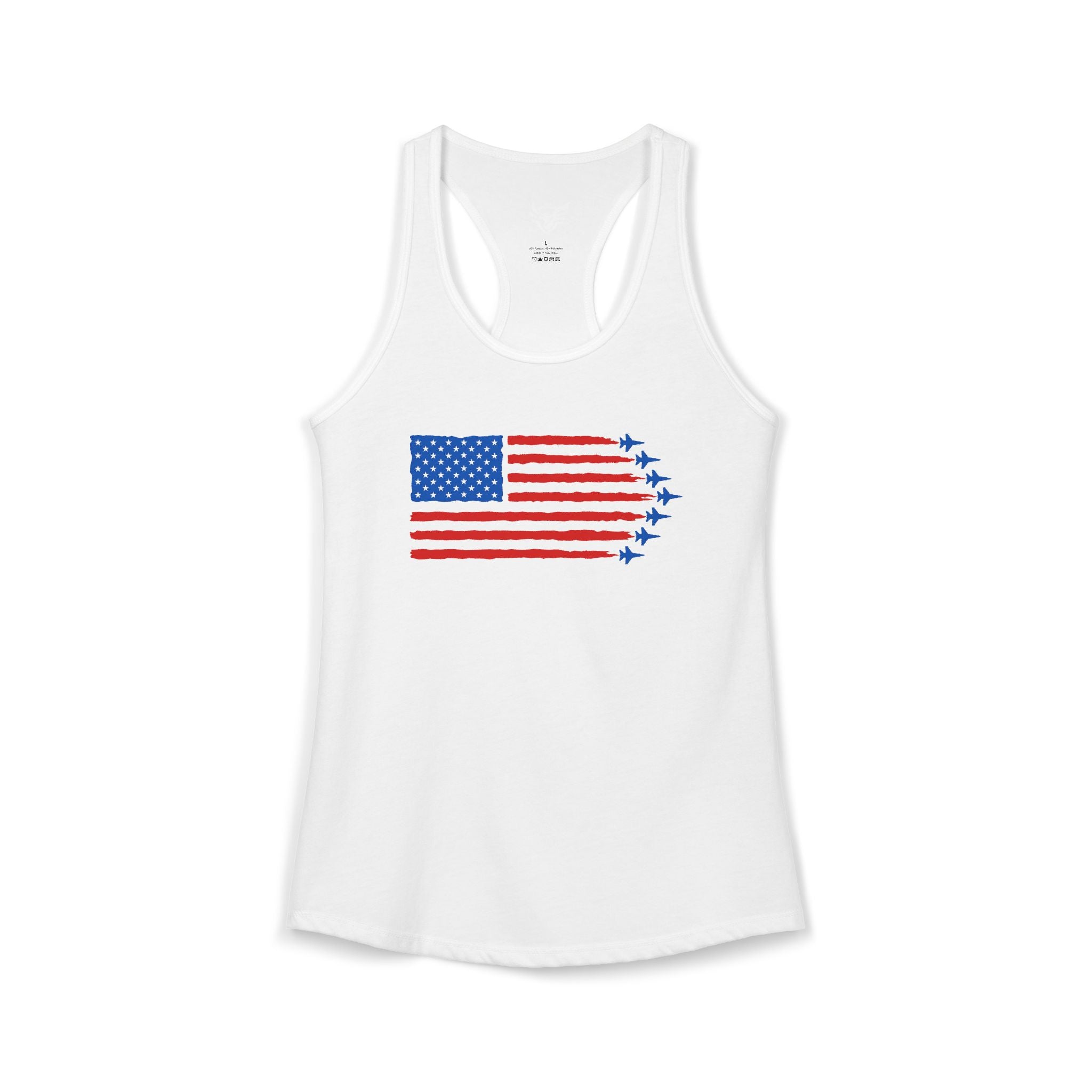 USA Jet Flag Ideal Racerback Tank