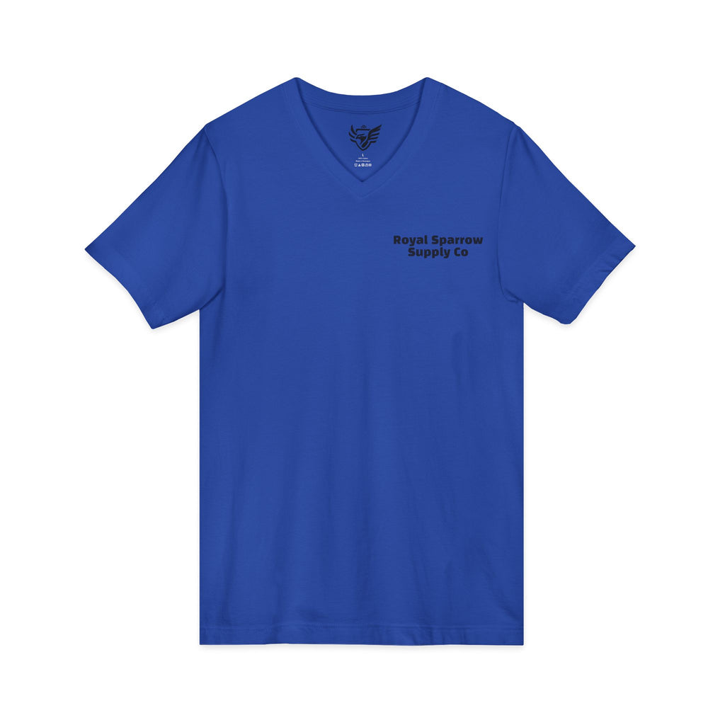 Royal Sparrow Jersey Short Sleeve V-Neck Tee