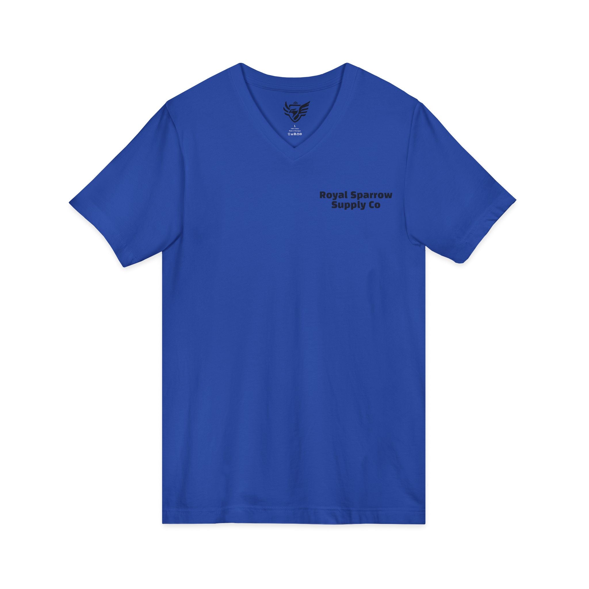 Royal Sparrow Jersey Short Sleeve V-Neck Tee