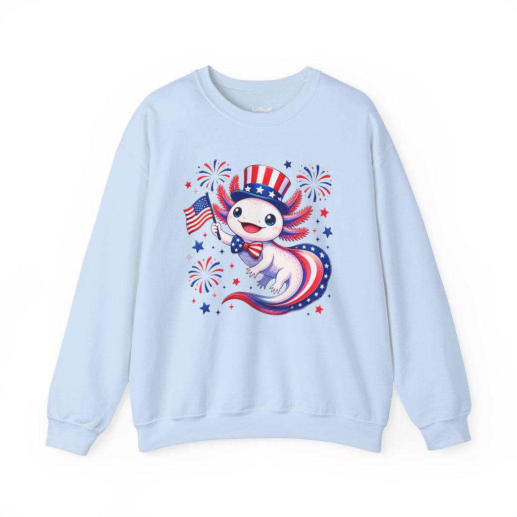 Patriotic Axolotl Heavy Blend™ Crewneck Sweatshirt