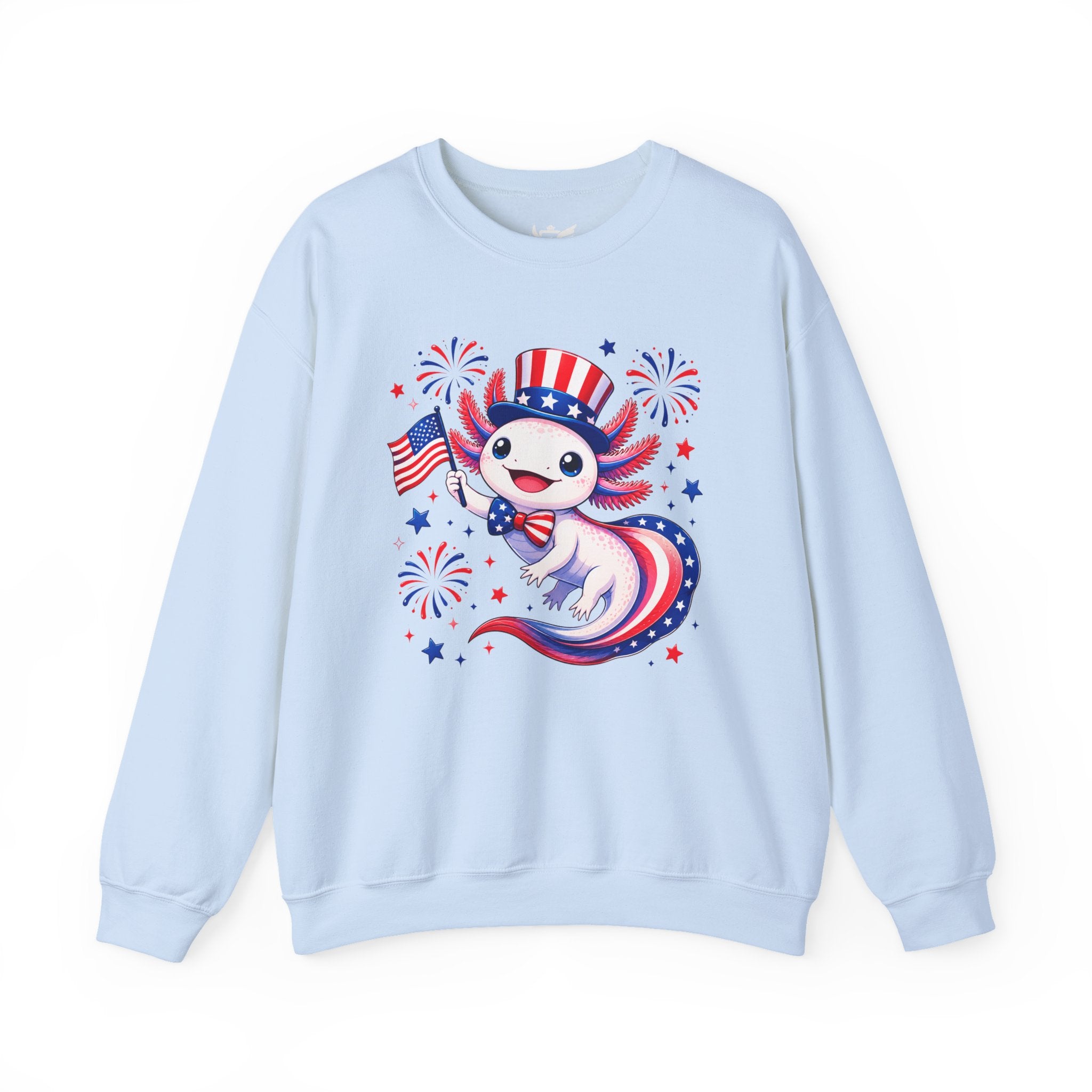 Patriotic Axolotl Heavy Blend™ Crewneck Sweatshirt