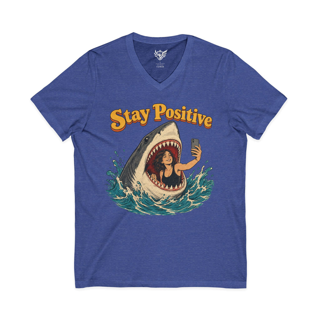 Stay Positive Jersey Short Sleeve V-Neck Tee