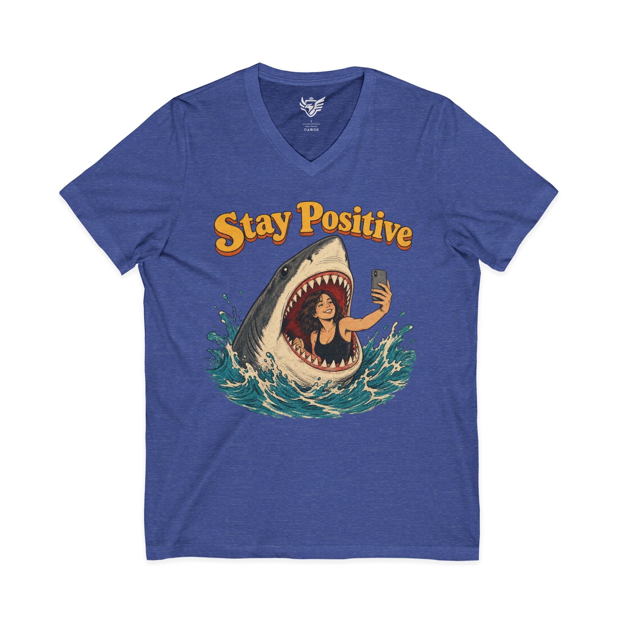 Stay Positive Jersey Short Sleeve V-Neck Tee