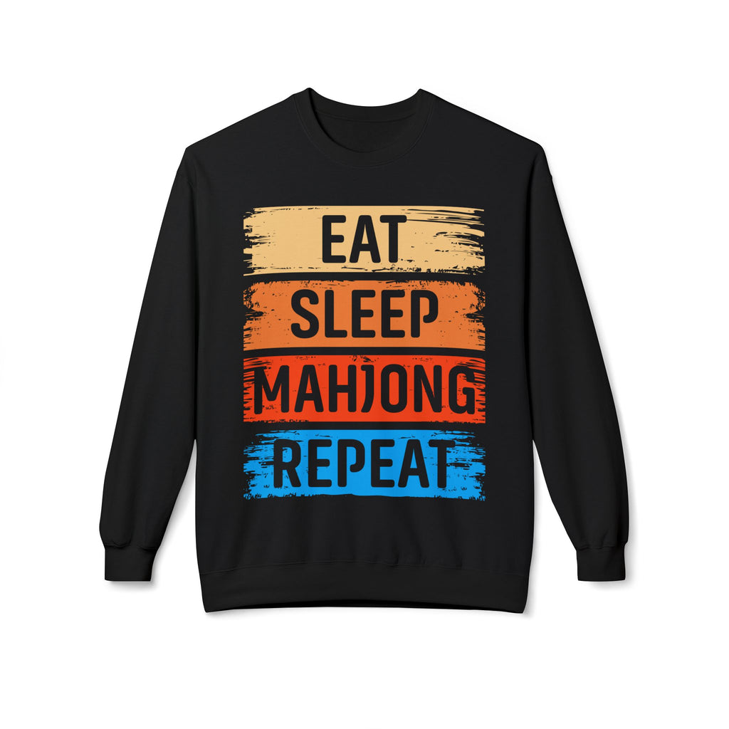 Eat Sleep Mahjong Repeat Midweight Softstyle Fleece Crewneck Sweatshirt