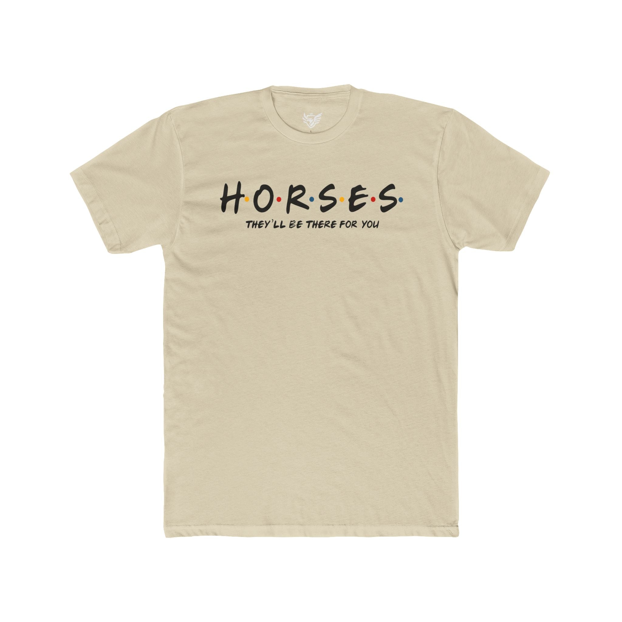 Horses, Friends Theme Cotton Crew Tee