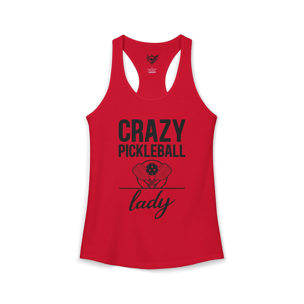 Crazy Pickleball Lady Ideal Racerback Tank
