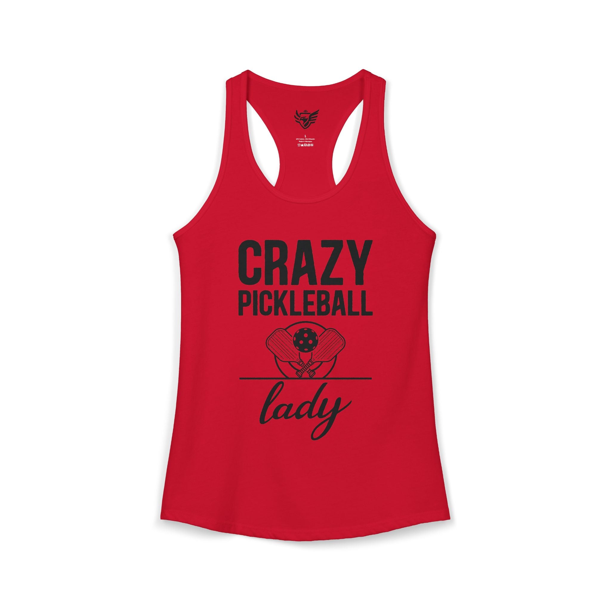Crazy Pickleball Lady Ideal Racerback Tank