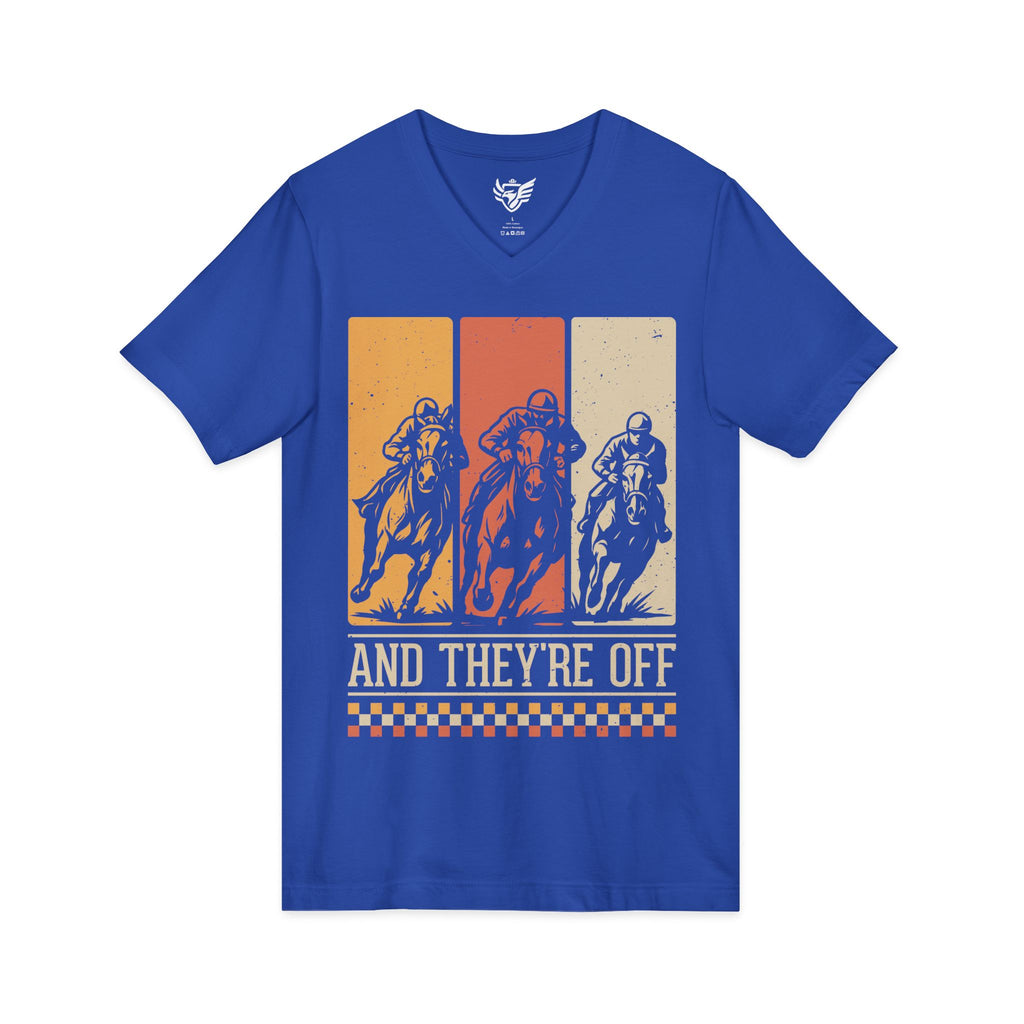 Racing Jersey Short Sleeve V-Neck Tee