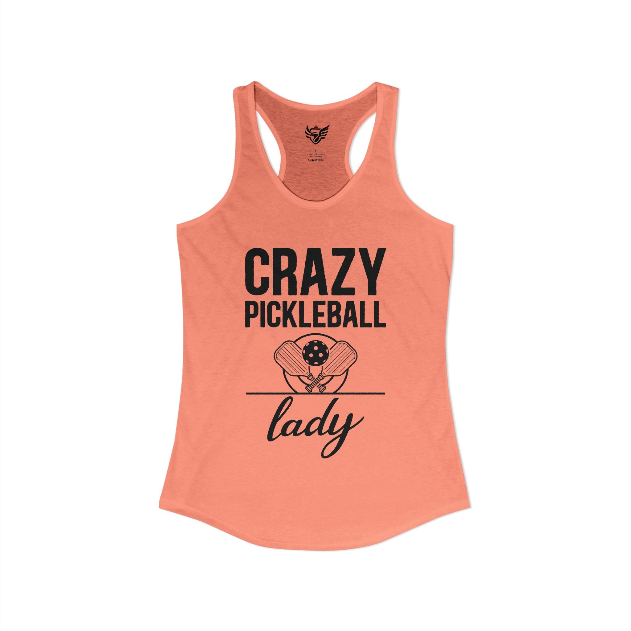 Crazy Pickleball Lady Ideal Racerback Tank