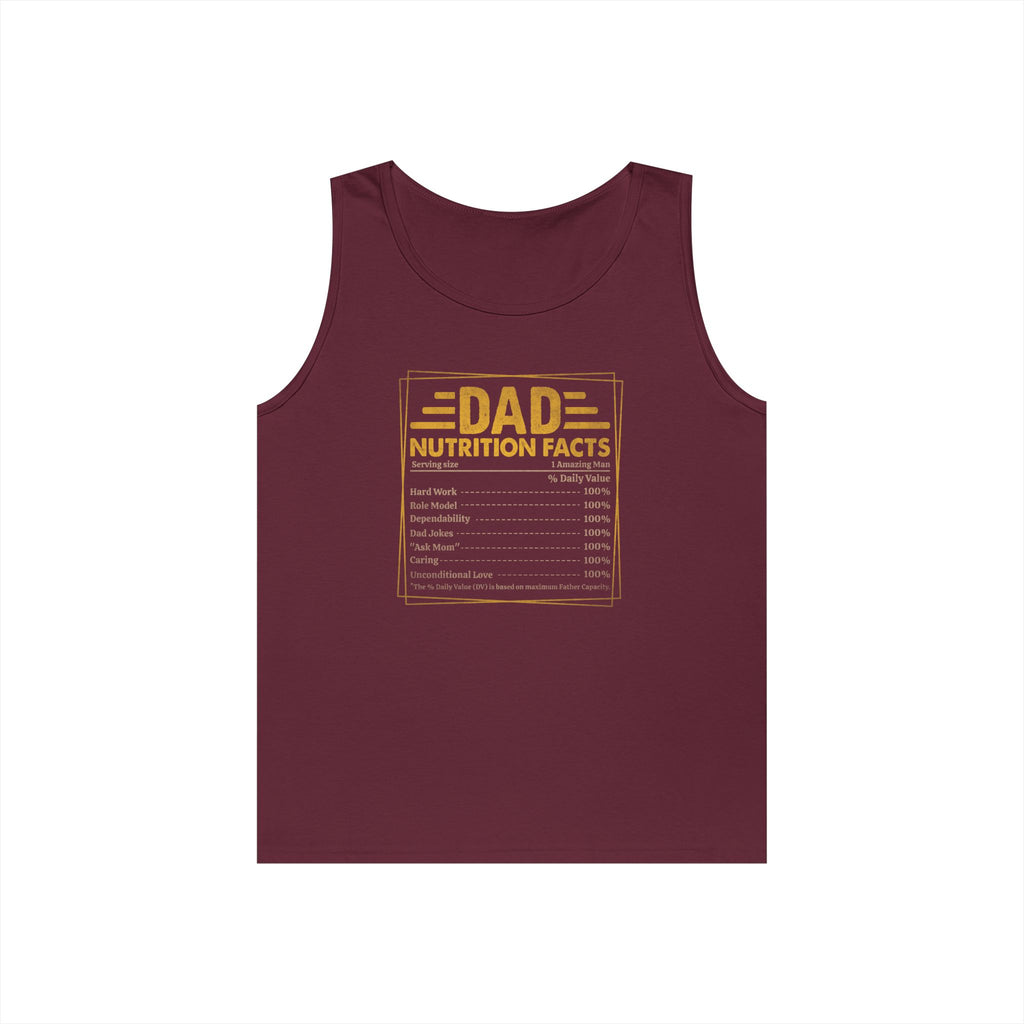 Dad Nutrition Facts Heavy Cotton Tank Top