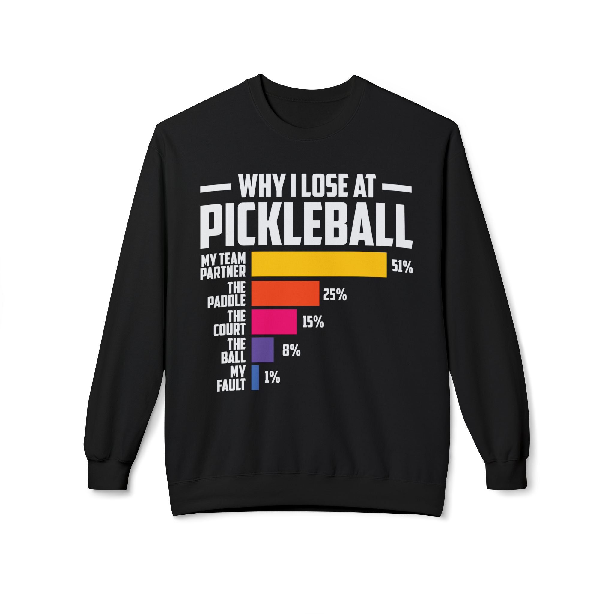 Why I Lose At Pickleball Midweight Softstyle Fleece Crewneck Sweatshirt