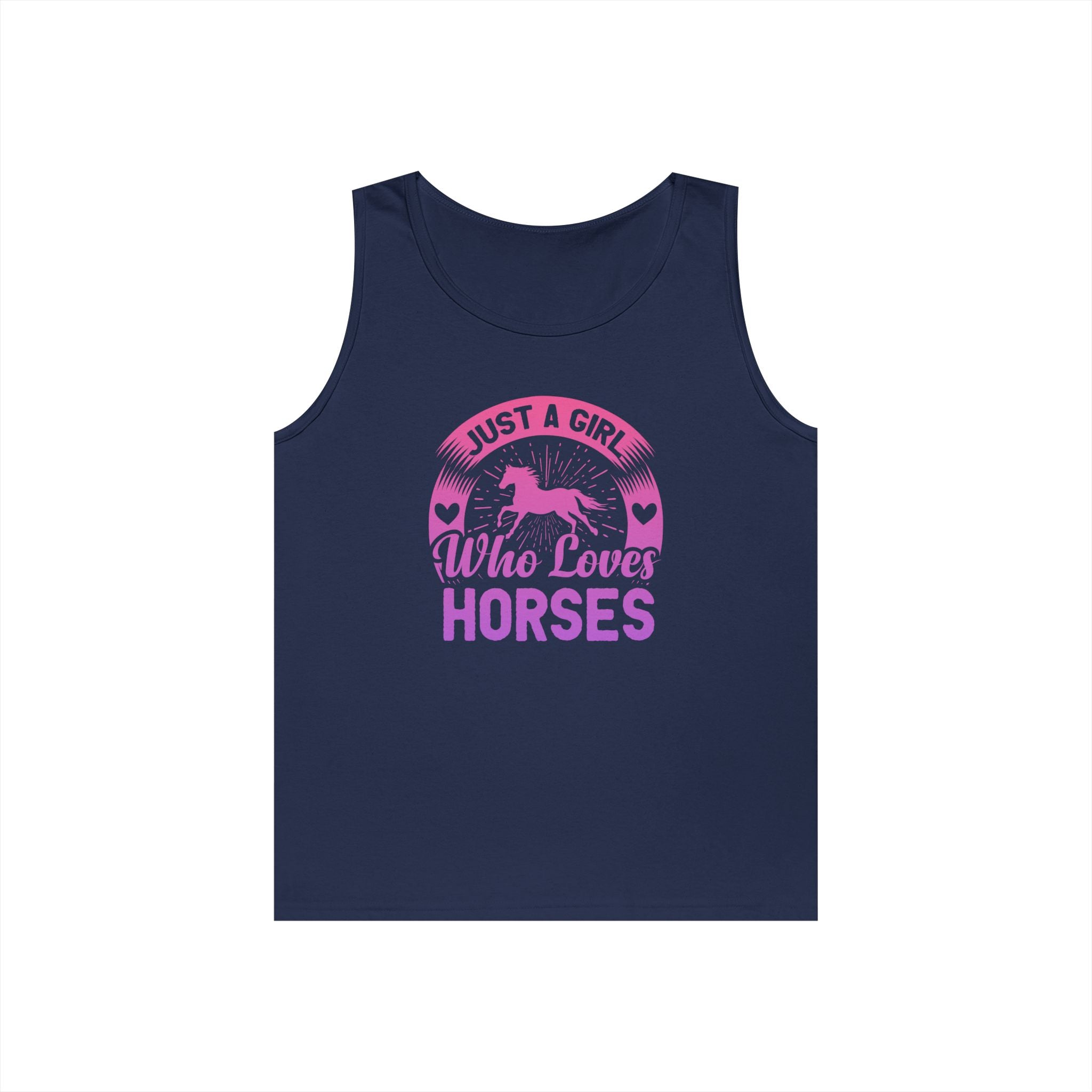 Just a Girl Who Loves Horses Heavy Cotton Tank Top