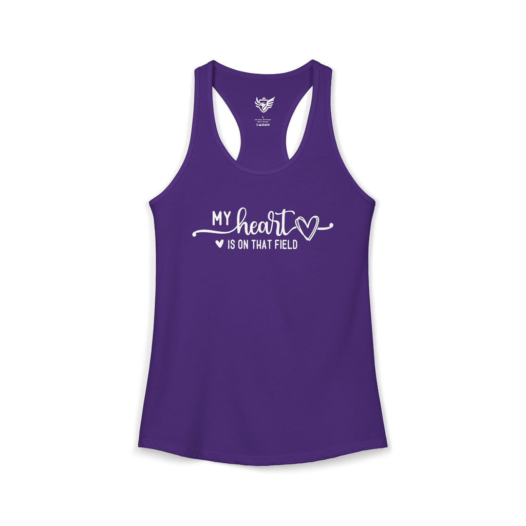 My Heart is on that Field Ideal Racerback Tank