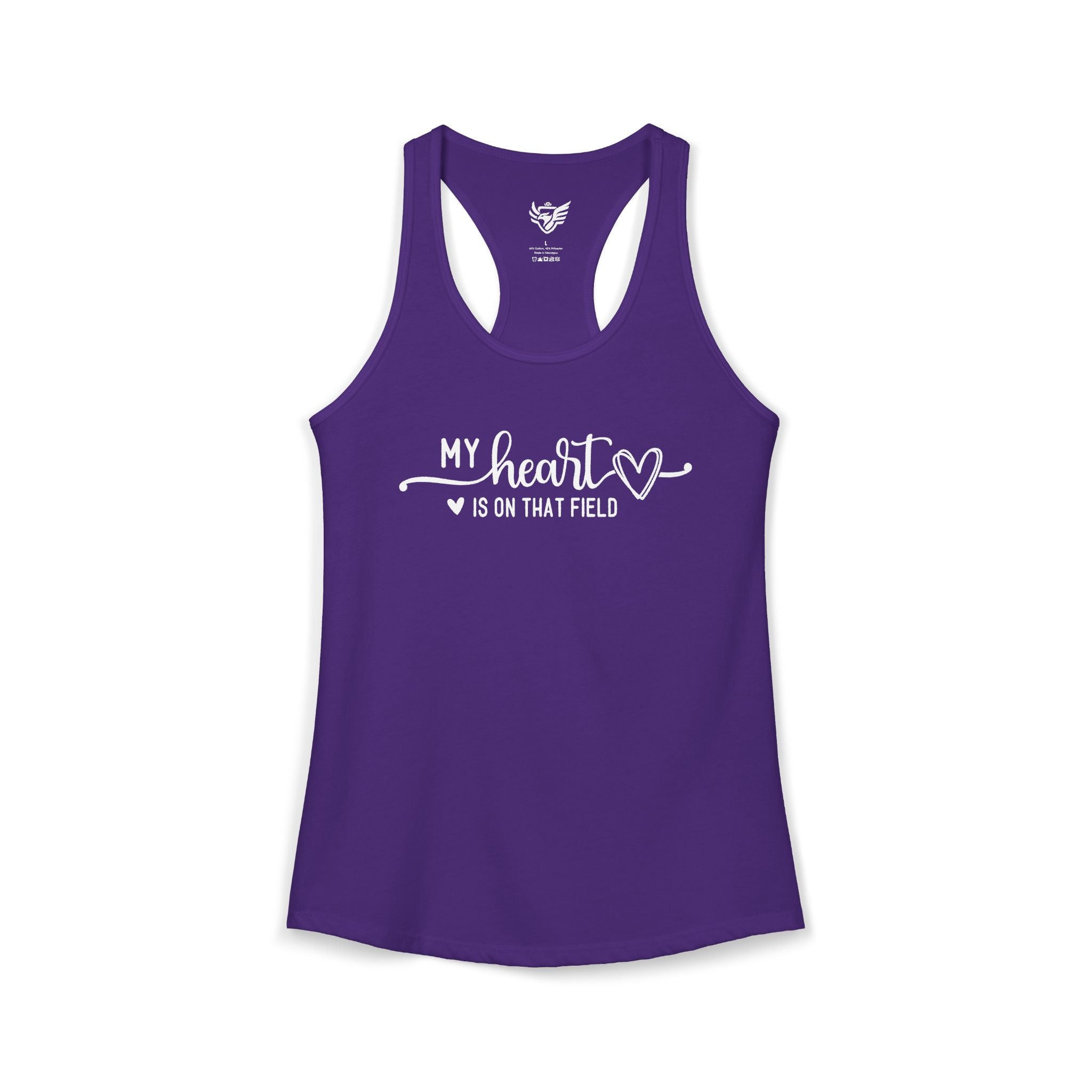 My Heart is on that Field Ideal Racerback Tank
