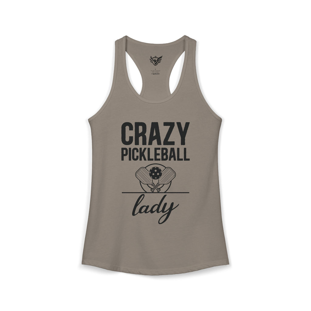 Crazy Pickleball Lady Ideal Racerback Tank