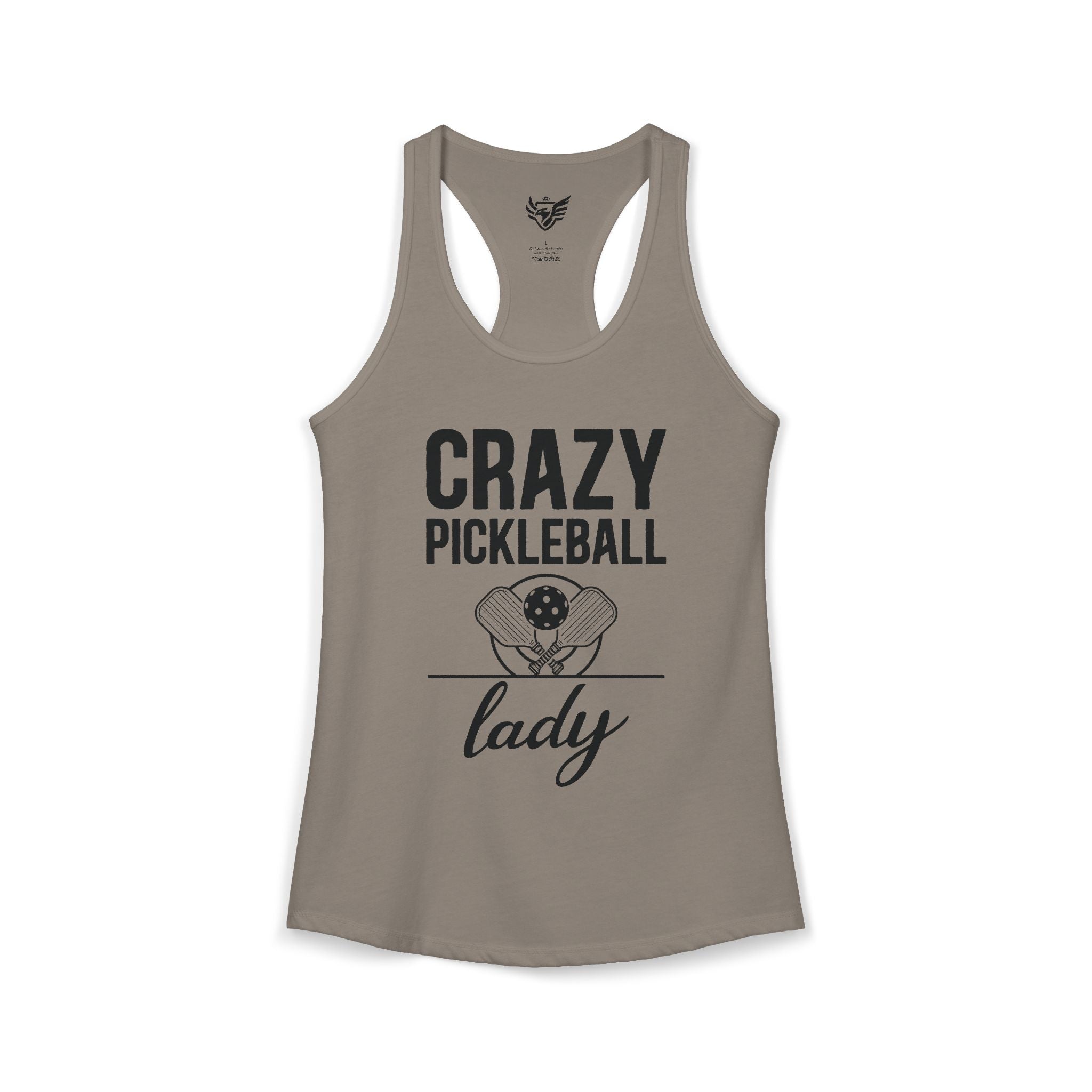 Crazy Pickleball Lady Ideal Racerback Tank