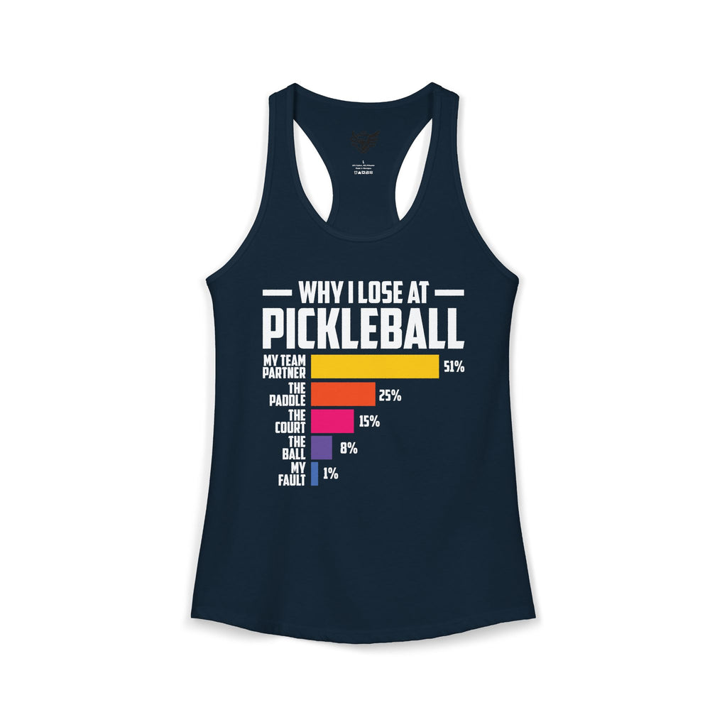 Why I Lose At Pickleball Ideal Racerback Tank