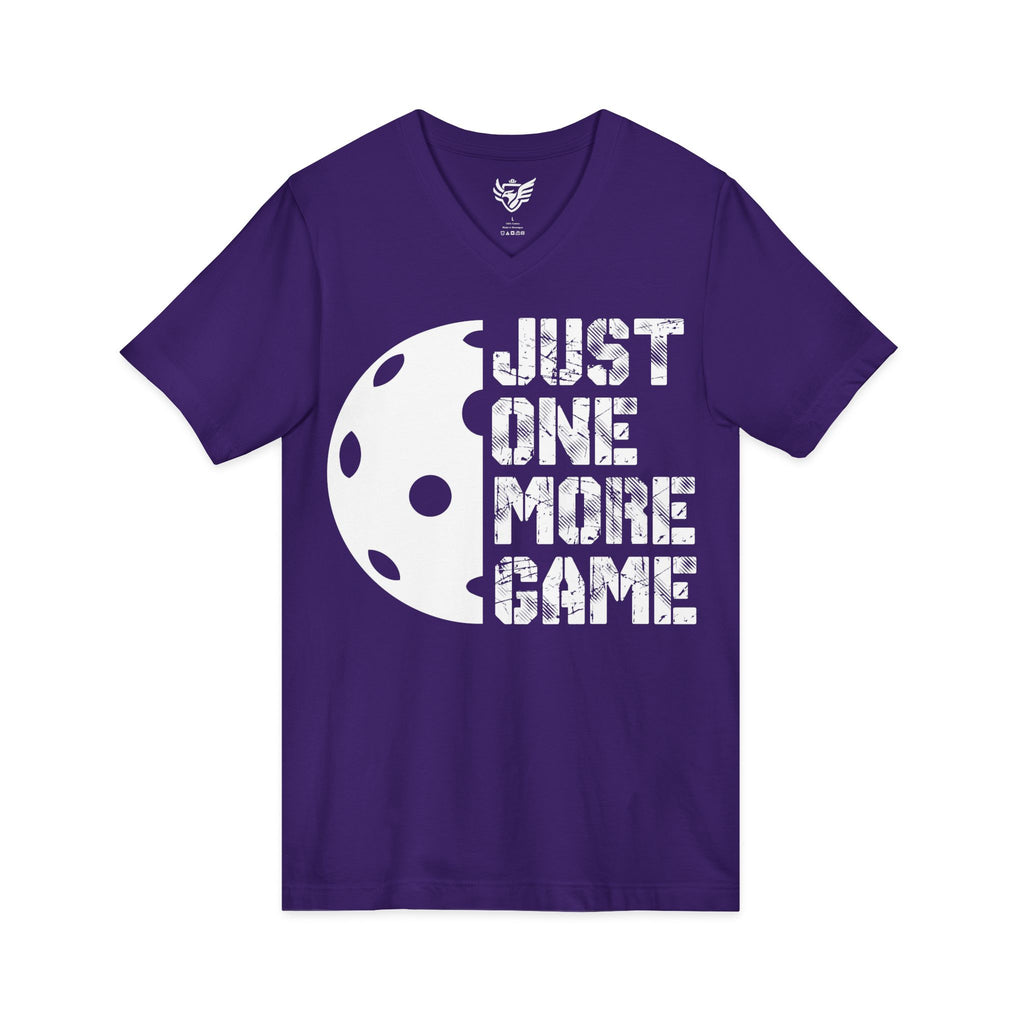 Just One More Game Jersey Short Sleeve V-Neck Tee