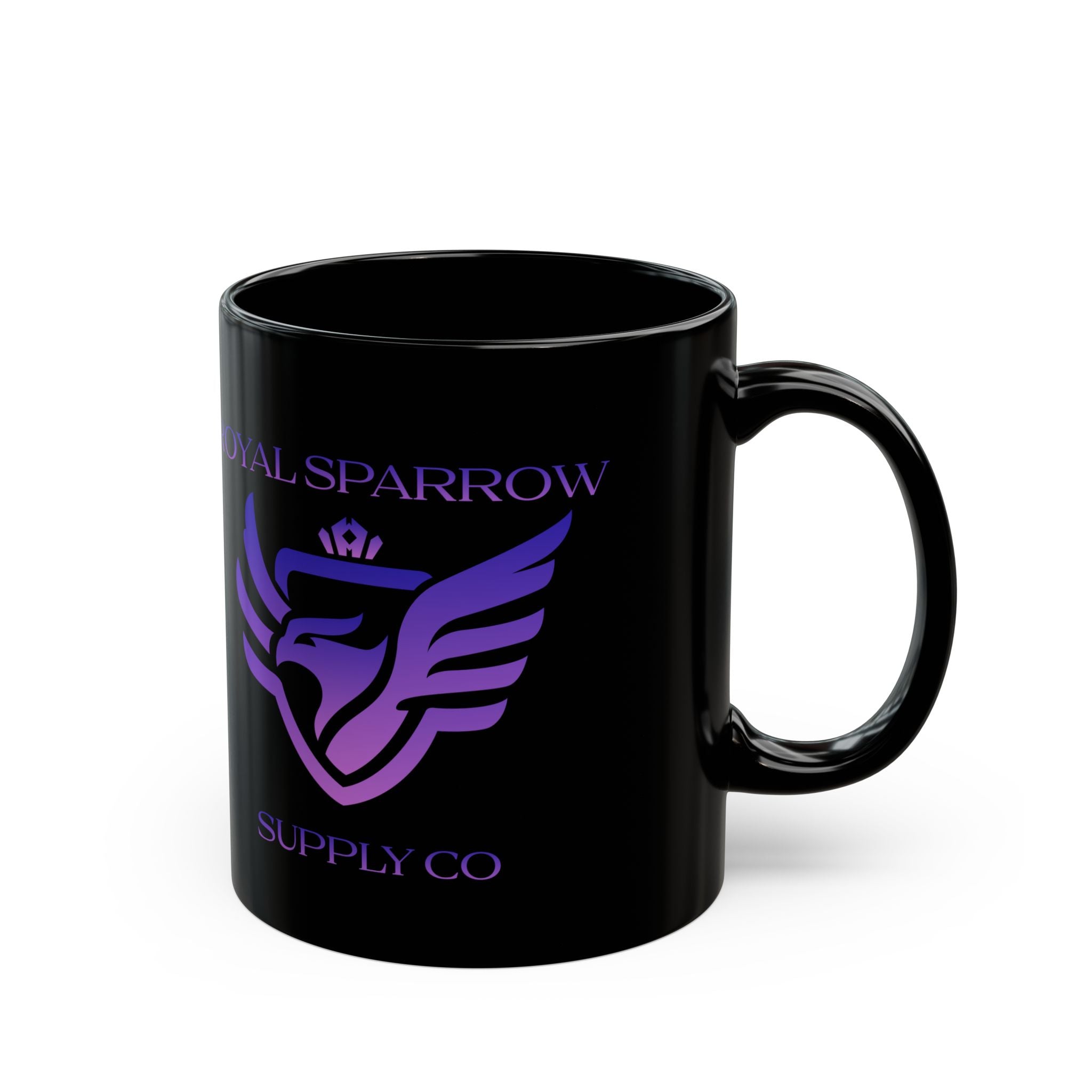 Royal Sparrow Black Mug (11oz, 15oz)