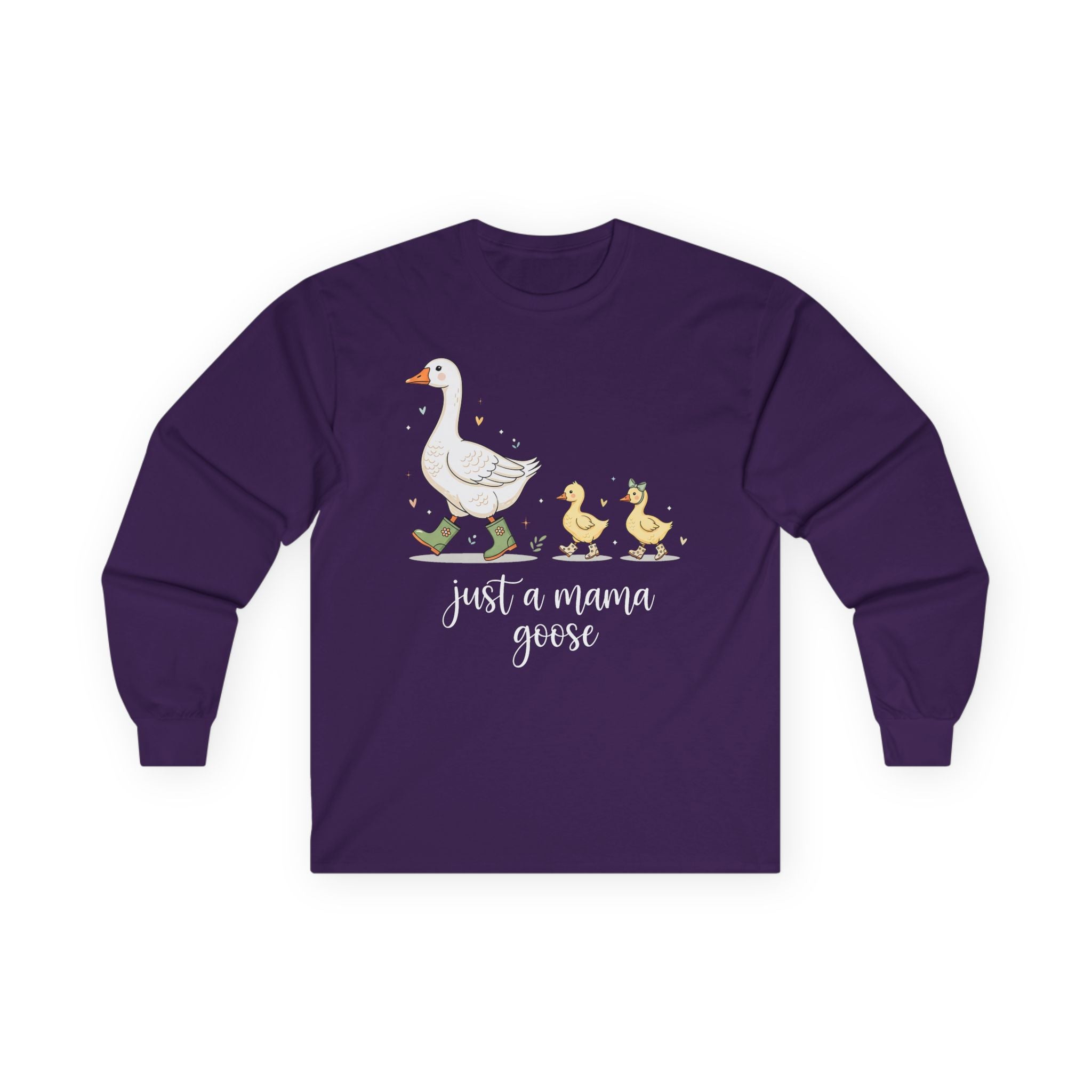 Just A Momma Goose Cotton Long Sleeve Tee