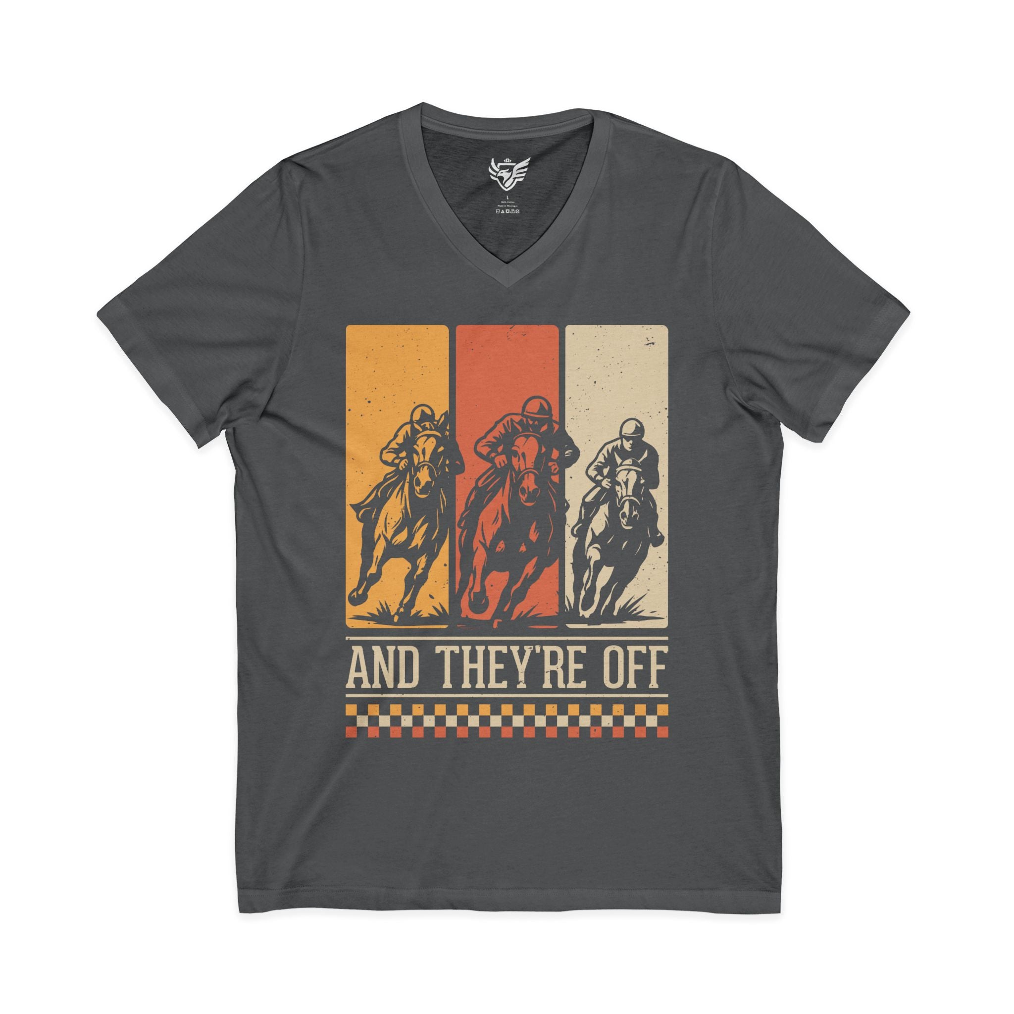 Racing Jersey Short Sleeve V-Neck Tee
