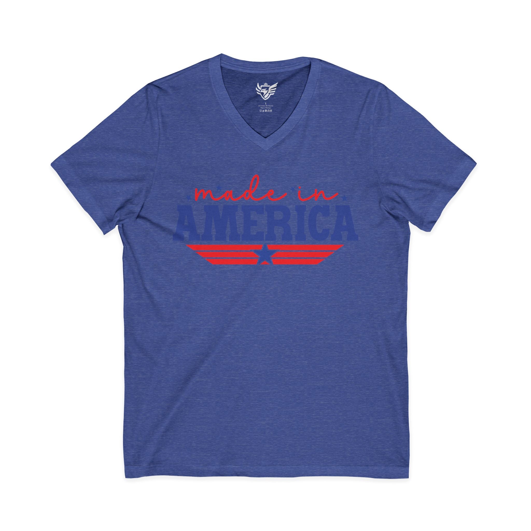 Made In America Jersey Short Sleeve V-Neck Tee
