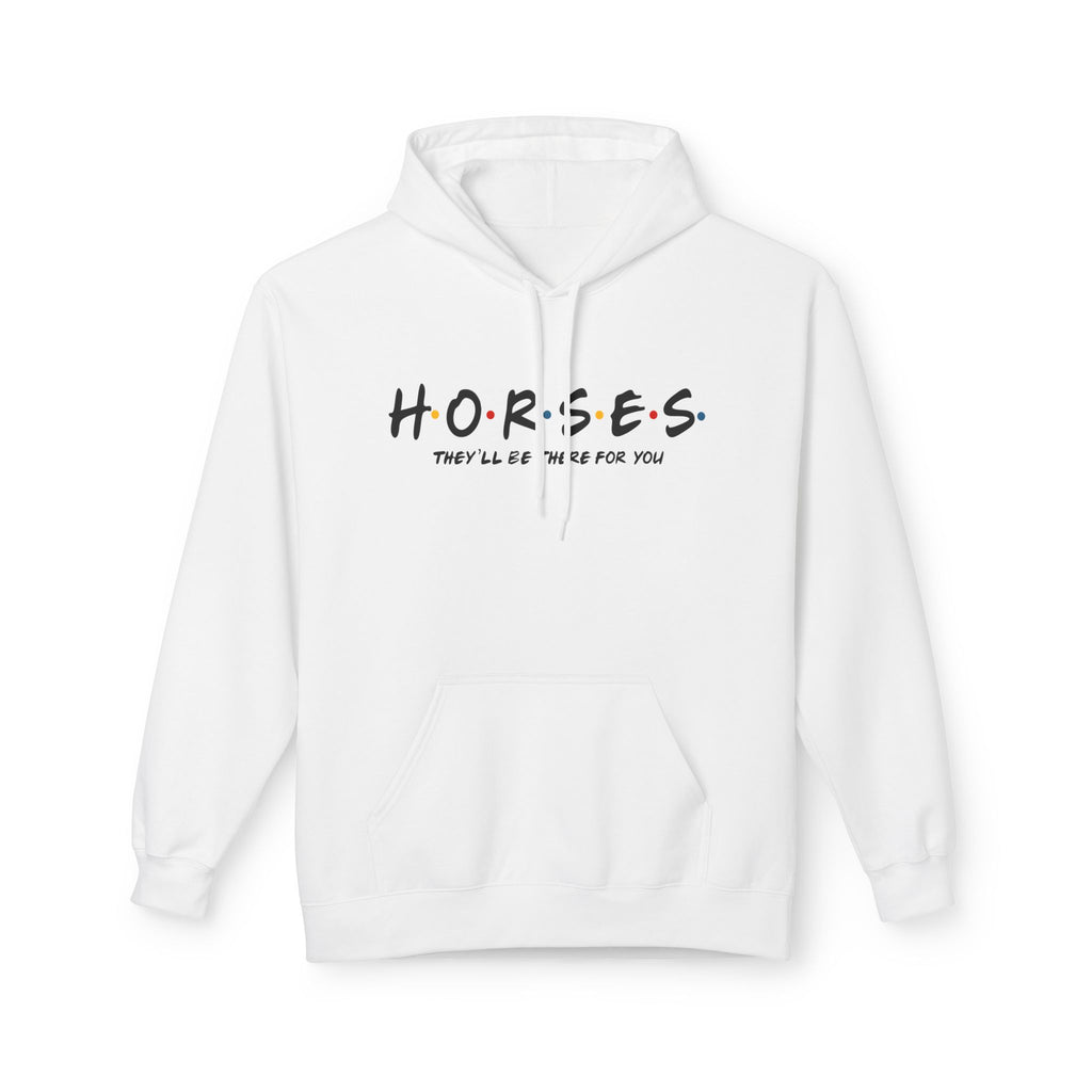 Horses, Friends Theme Midweight Softstyle Fleece Hoodie