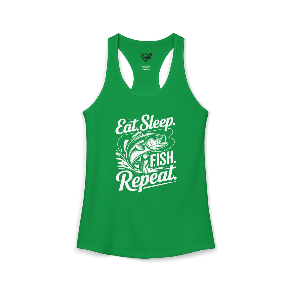 Eat Sleep Fish Repeat Ideal Racerback Tank